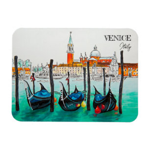 Italy Travel - VENICE watercolor souvenir Magnet