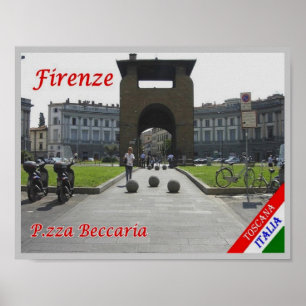 Italy - Tuscany - Florence - Piazza Beccaria - Poster