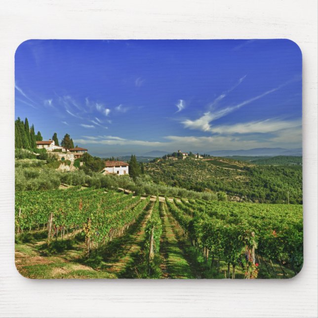 Italy, Tuscany, Greve. The vineyards of Castello Mouse Pad (Front)