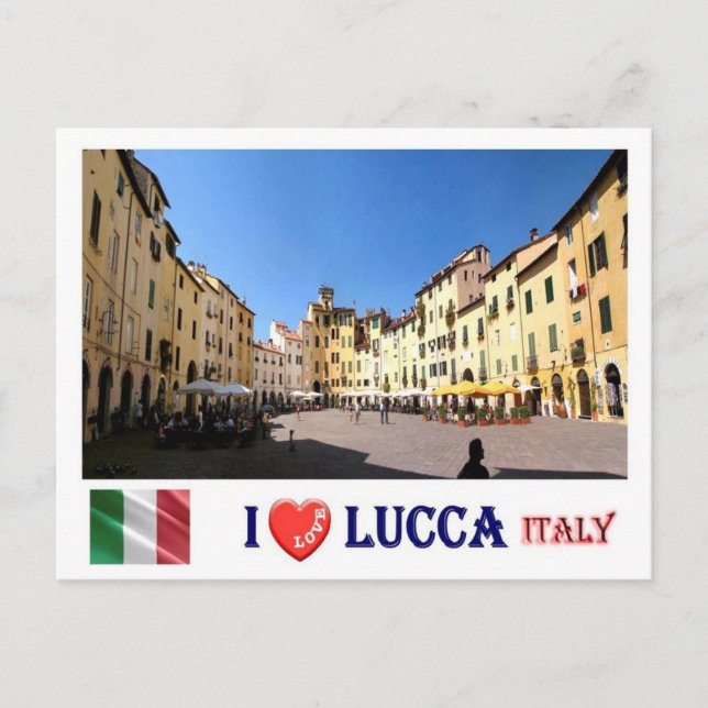 Italy - Tuscany - Lucca - I Love - Postcard (Front)