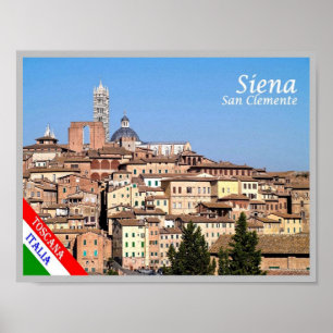 Italy - Tuscany - Siena - View San Clemente - Poster