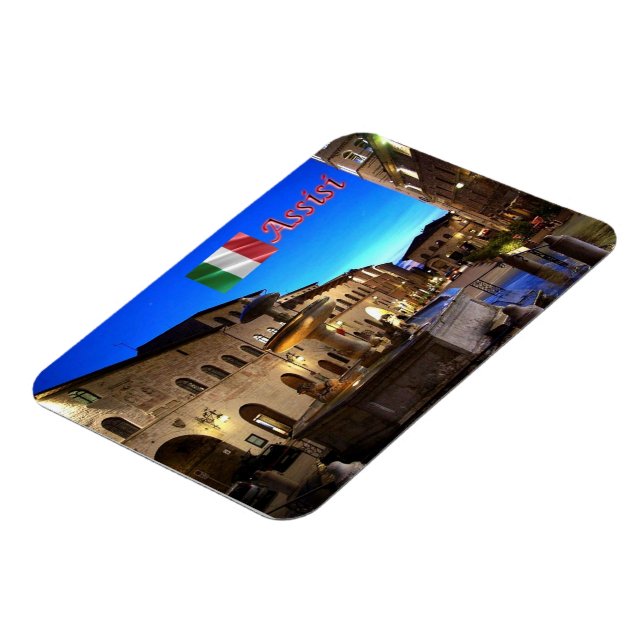 Italy - Umbria - Assisi - Town Hall Square - Magnet (Left Side)