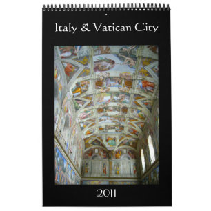 italy & vatican 2011 single page calendar
