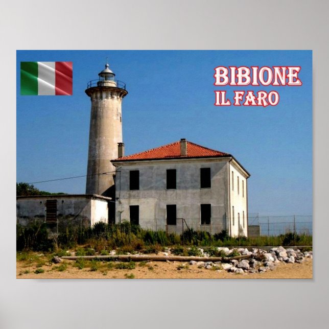 Italy - Veneto - Bibione - Lighthouse - Poster (Front)