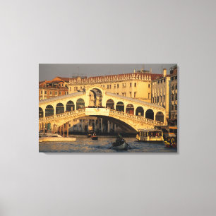 Italy, Veneto, Venice, Canal Grande and Rialto Canvas Print