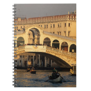 Italy, Veneto, Venice, Canal Grande and Rialto Spiral Notebook