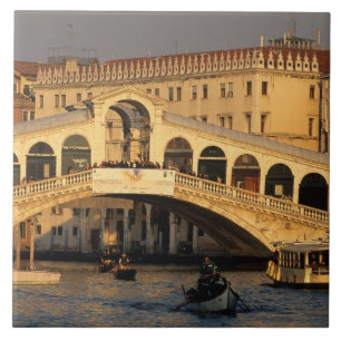 Italy, Veneto, Venice, Canal Grande and Rialto Tile