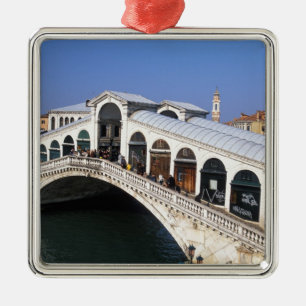 Italy, Veneto, Venice, Rialto Bridge crossing Metal Tree Decoration