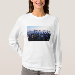Italy, Veneto, Venice, Row of Gondolas and San T-Shirt