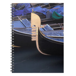 Italy, Veneto, Venice. Row of Gondolas. Notebook