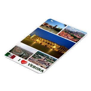 Italy - Veneto - Verona - I Love - Magnet