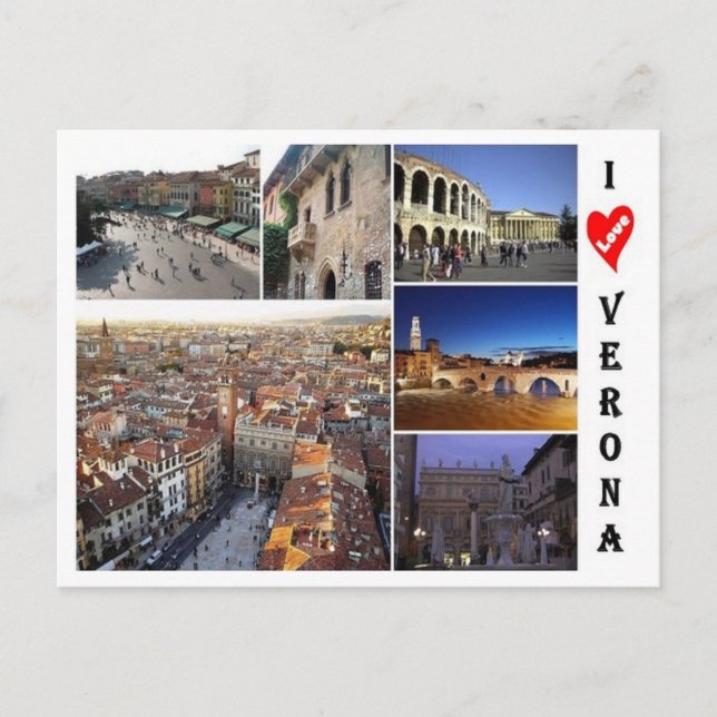 Italy - Veneto - Verona - I Love - Postcard (Front)