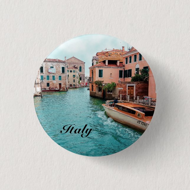 Italy Venice                     3 Cm Round Badge (Front)