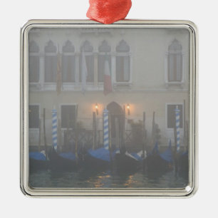 Italy, Venice. A row of gondolas seen through Metal Tree Decoration