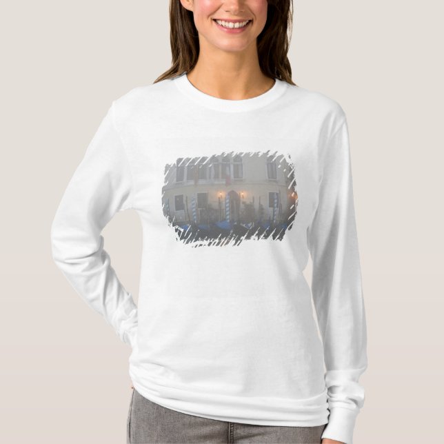 Italy, Venice. A row of gondolas seen through T-Shirt (Front)