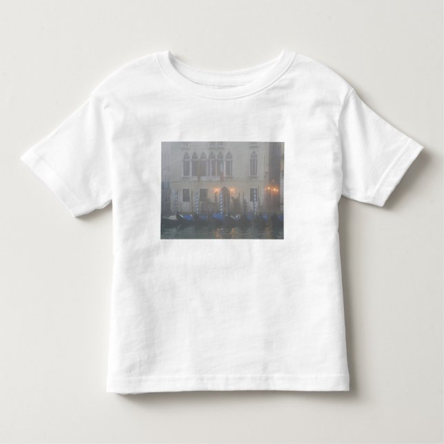 Italy, Venice. A row of gondolas seen through Toddler T-Shirt (Front)