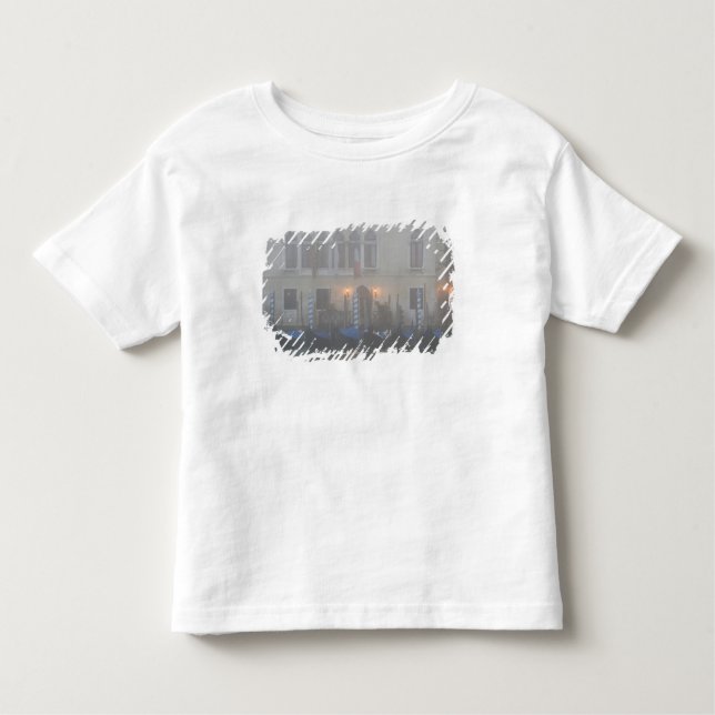 Italy, Venice. A row of gondolas seen through Toddler T-Shirt (Front)