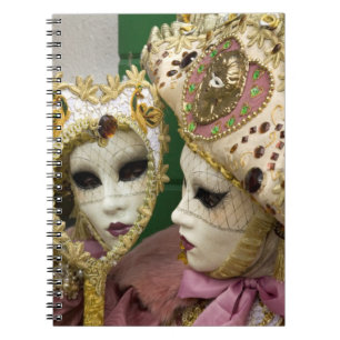 Italy, Venice, Burano Island. Woman dressed in Spiral Notebook