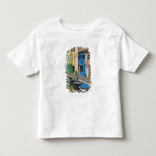 Italy, Venice, Burano. Multicolored houses along 2 Toddler T-Shirt