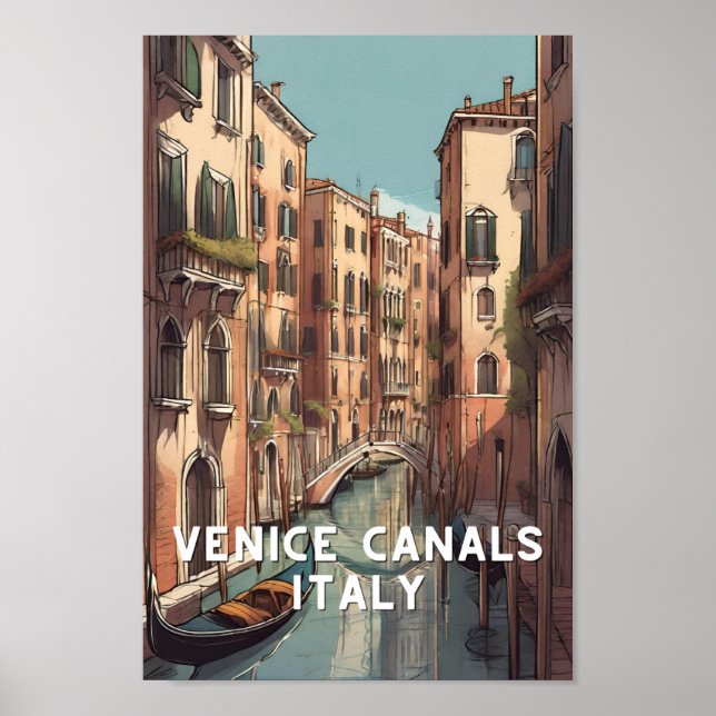 Italy Venice canalas venezia venetian travel Poster (Front)