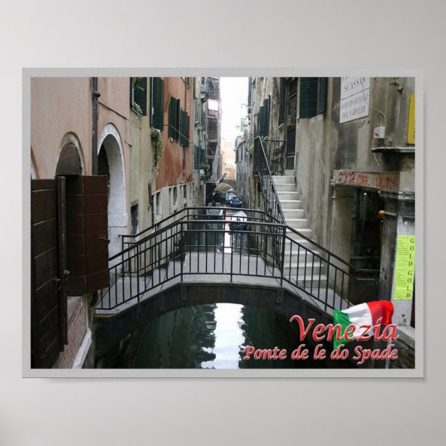 Italy - Venice - De le Do Spade Bridge - Poster (Front)