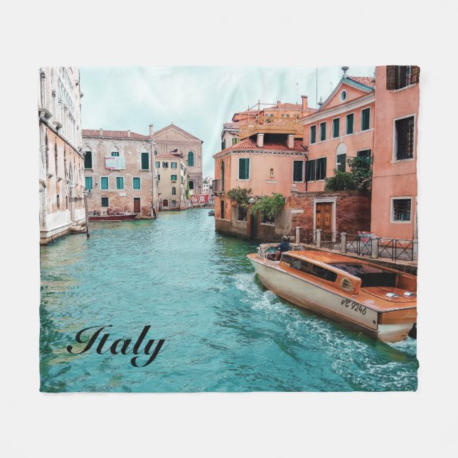 Italy Venice                        Fleece Blanket (Front (Horizontal))