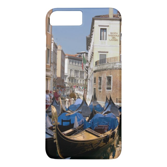 Italy, Venice, gondolas moored along canal Case-Mate iPhone Case (Back)