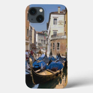 Italy, Venice, gondolas moored along canal iPhone 13 Case