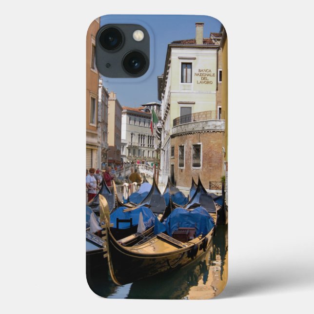 Italy, Venice, gondolas moored along canal Case-Mate iPhone Case (Back)
