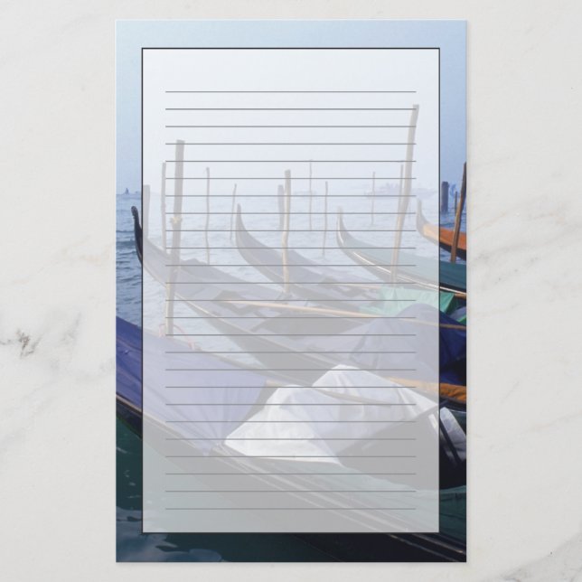 Italy, Venice. Gondolas. Stationery (Front)