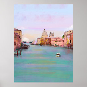 Italy Venice grand canal  painting  Poster