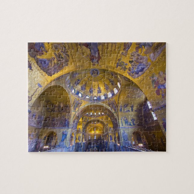 Italy, Venice. Interior of St. Marks Cathedral. Jigsaw Puzzle (Horizontal)