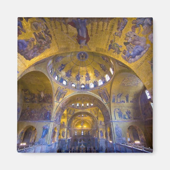 Italy, Venice. Interior of St. Marks Cathedral. Magnet (Front)