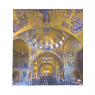 Italy, Venice. Interior of St. Marks Cathedral. Notepad