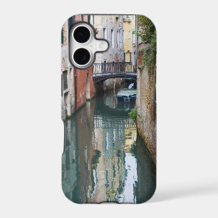 Italy, Venice, Reflections and Small Bridge of