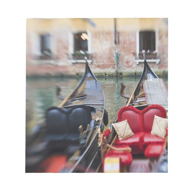 Italy, Venice, Selective Focus of Gondola in the 2 Notepad (Front)