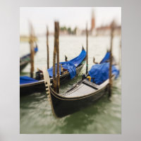 Italy, Venice, Selective Focus of Gondola in the