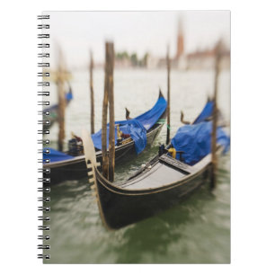 Italy, Venice, Selective Focus of Gondola in the Spiral Notebook