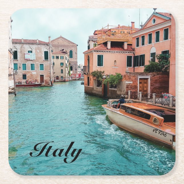 Italy Venice   Square Paper Coaster (Front)