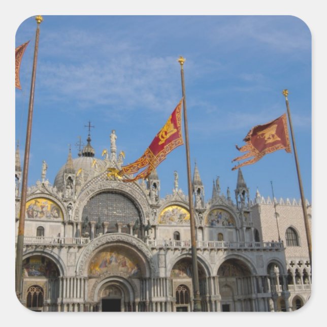 Italy, Venice, St. Mark's Basilica in St. Mark's Square Sticker (Front)