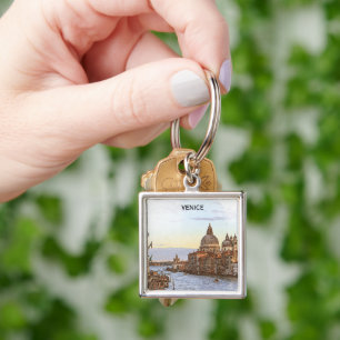 Italy Venice Vintage Travel Panorama View Key Ring