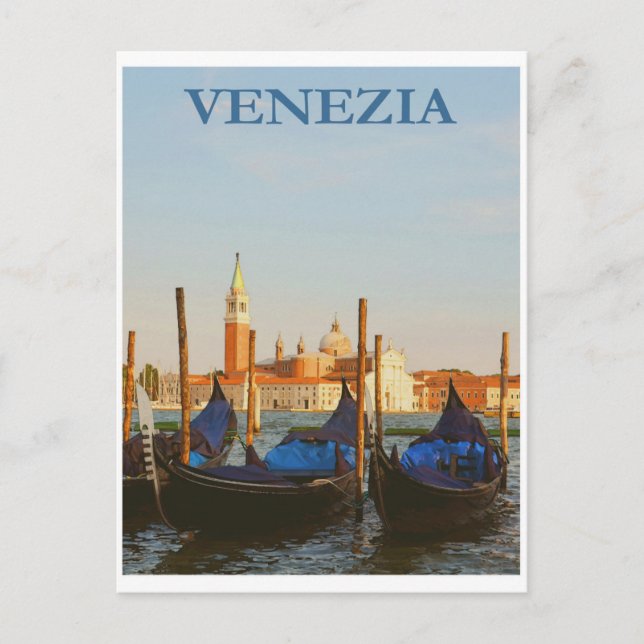 Italy Venice Vintage Travel Postcard (Front)