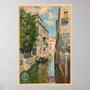 Italy Venice Vintage Travel Poster