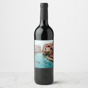 Italy Venice Wine Label
