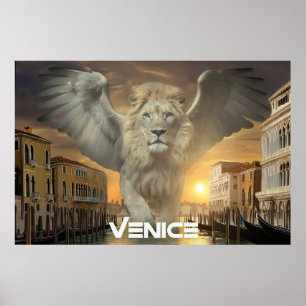 ITALY - VENICE - WINGED LION POSTER