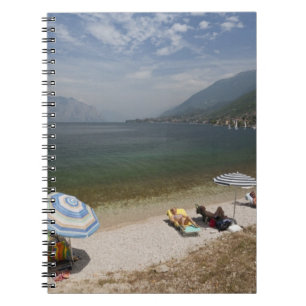Italy, Verona Province, Brenzone. Lake Garda Spiral Notebook