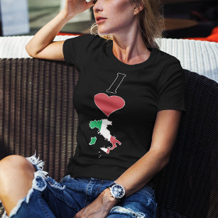 Italy Vertical I Love Italian Flag Map Women's T-Shirt