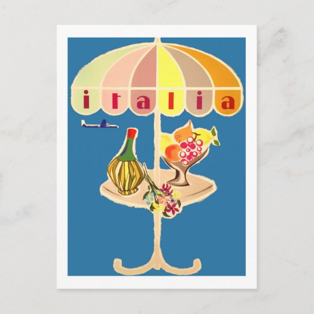 Italy vintage travel postcard (Front)