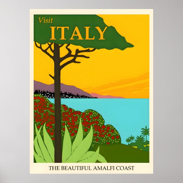 Italy Vintage Travel Poster (Front)