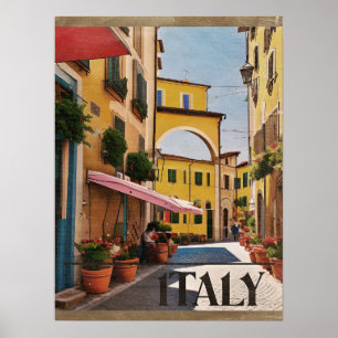 Italy vintage travel poster